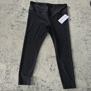 Athleta Womens Ribbed Black Leggings